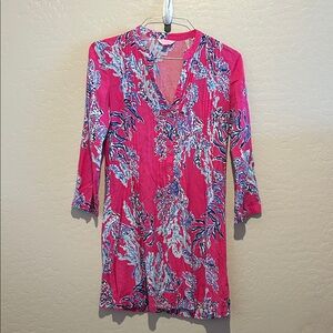 Lilly Pulitzer Pink and Blue Patterned Dress